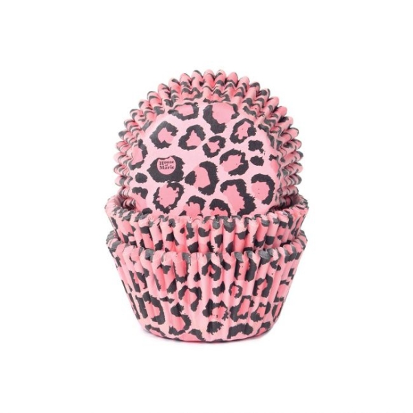 Cupcake Backförmchen - Leopard Pink